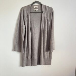 Aritzia Wilfred Free Merino Wool Cotton Open Front Cardigan Neutral Size Small